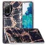 For Samsung Galaxy S20 FE Electroplating TPU Phone Protective Case(Black Gold)