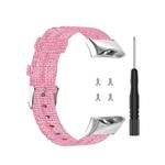 For Garmin Forerunner 45 / 45S / Swim 2 Universal Nylon Canvas Watch Band(Pink)