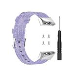 For Garmin Forerunner 45 / 45S / Swim 2 Universal Nylon Canvas Watch Band(Purple)