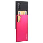 For Galaxy Note 10 MERCURY GOOSPERY SKY SLIDE BUMPER TPU + PC Case with Card Slot(Rose Red)