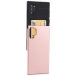 For Galaxy Note 10+ MERCURY GOOSPERY SKY SLIDE BUMPER TPU + PC Case with Card Slot(Rose Gold)