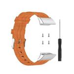 For Garmin Forerunner 35 / 30 Universal Nylon Canvas Watch Band(Orange)