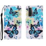For Huawei P Smart 2021 / Y7a Coloured Drawing Pattern Horizontal Flip PU Leather Case with Holder & Card Slots & Wallet & Lanyard(Chrysanthemum Butterfly)