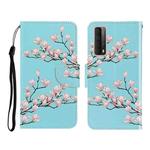 Colored Drawing Horizontal Flip Leather Case with Holder & Card Slot & Wallet For Huawei P Smart 2021 / Y7a(Magnolia)