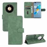 For Huawei Mate 40 Pro Solid Color Skin Feel Magnetic Buckle Horizontal Flip Calf Texture PU Leather Case with Holder & Card Slots & Wallet(Green)