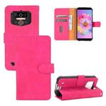 For Oukitel WP5 Solid Color Skin Feel Magnetic Buckle Horizontal Flip Calf Texture PU Leather Case with Holder & Card Slots & Wallet(Rose Red)