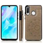 For Huawei P30 Lite Double Buckle Mandala Pattern PU+TPU Protective Case with Card Slots & Holder & Photo Frame(Grey)