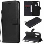 For Motorola Moto One Fuson Plus Solid Color Horizontal Flip Protective Leather Case with Holder & Card Slots & Wallet & Photo Frame & Lanyard(Black)