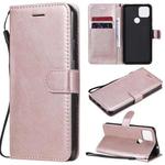 For Google Pixel 5 XL Solid Color Horizontal Flip Protective Leather Case with Holder & Card Slots & Wallet & Photo Frame & Lanyard(Rose Gold)