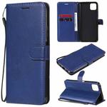 For Huawei Enjoy 20 5G Solid Color Horizontal Flip Protective Leather Case with Holder & Card Slots & Wallet & Photo Frame & Lanyard(Blue)