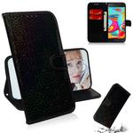 For Galaxy A2 Core Solid Color Colorful Magnetic Buckle Horizontal Flip PU Leather Case with Holder & Card Slots & Wallet & Lanyard(Black)