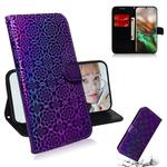 For Galaxy Note 10 Solid Color Colorful Magnetic Buckle Horizontal Flip PU Leather Case with Holder & Card Slots & Wallet & Lanyard(Purple)