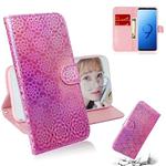 For Galaxy S9 Solid Color Colorful Magnetic Buckle Horizontal Flip PU Leather Case with Holder & Card Slots & Wallet & Lanyard(Pink)