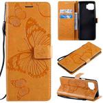 For Motorola Moto G 5G Plus 3D Butterflies Embossing Pattern Horizontal Flip Leather Case with Holder & Card Slot & Wallet(Yellow)