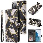 For Samsung Galaxy S20 FE Marble Bronzing Stitching Horizontal Flip PU Leather Case with Holder & Card Slots & Wallet & Photo Frame(Black)