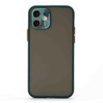 For iPhone 12 mini Full Coverage TPU + PC Protective Case with Metal Lens Cover (Green Red Black)