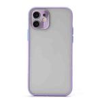 For iPhone 12 mini Full Coverage TPU + PC Protective Case with Metal Lens Cover (Purple Blue)