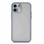 For iPhone 12 mini Full Coverage TPU + PC Protective Case with Metal Lens Cover (Blue Sky Blue)