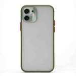 For iPhone 12 mini Full Coverage TPU + PC Protective Case with Metal Lens Cover (Grass Green Red)