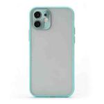 Full Coverage TPU + PC Protective Case with Metal Lens Cover For iPhone 12(Sky Blue Green)