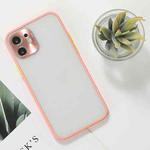 Full Coverage TPU + PC Protective Case with Metal Lens Cover For iPhone 12 Pro(Pink Green)