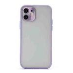 Full Coverage TPU + PC Protective Case with Metal Lens Cover For iPhone 12 Pro Max(Purple Blue)