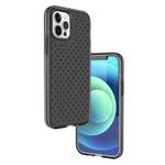 For iPhone 12 mini Shockproof Grid Texture TPU Protective Case (Black)