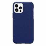 For iPhone 12 mini Business Style PU + PC Protective Case (Blue)