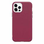 For iPhone 12 mini Business Style PU + PC Protective Case (Magenta)