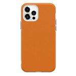 For iPhone 12 / 12 Pro Business Style PU + PC Protective Case(Orange)