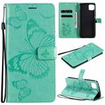 For Huawei Enjoy 20 5G 3D Butterflies Embossing Pattern Horizontal Flip Leather Case with Holder & Card Slot & Wallet(Green)