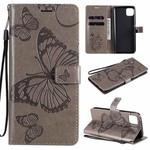 For Huawei Enjoy 20 5G 3D Butterflies Embossing Pattern Horizontal Flip Leather Case with Holder & Card Slot & Wallet(Grey)