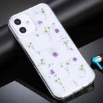 For iPhone 11 Gypsophila Flowers Pattern TPU Protective Case (Purple)