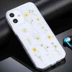 For iPhone 12 mini Gypsophila Flowers Pattern TPU Protective Case (Yellow)