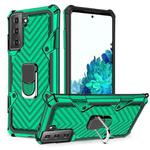 For Samsung Galaxy S21 5G  Cool Armor PC + TPU Shockproof Case with 360 Degree Rotation Ring Holder(Dark Green)