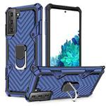 For Samsung Galaxy S21 Ultra 5G Cool Armor PC + TPU Shockproof Case with 360 Degree Rotation Ring Holder(Blue)