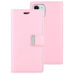 For iPhone 11 MERCURY GOOSPERY RICH DIARY Crazy Horse Texture Horizontal Flip Leather Case  with Holder & Card Slots & Wallet(Pink)
