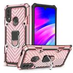 For Xiaomi Redmi 7 Cool Armor PC + TPU Shockproof Case with 360 Degree Rotation Ring Holder(Rose Gold)