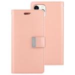 For iPhone 11 Pro MERCURY GOOSPERY RICH DIARY Crazy Horse Texture Horizontal Flip Leather Case  with Holder & Card Slots & Wallet(Rose Gold)