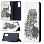 For Samsung Galaxy S20 FE Colored Drawing Pattern Invisible Magnetic Horizontal Flip PU Leather Case with Holder & Card Slots & Wallet(Girl)