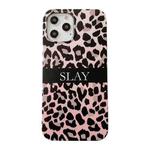 For iPhone 11 Pro Magazine Leopard Half Coverage IMD Protective Case (Black)