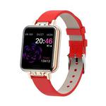 ZL13 1.22 inch Color Screen IP67 Waterproof Smart Watch, Support Sleep Monitor / Heart Rate Monitor / Menstrual Cycle Reminder, Style: Red Leather Strap