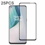 For OnePlus Nord N10 5G 25 PCS Full Glue Full Screen Tempered Glass Film
