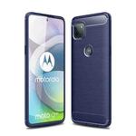 For Motorola Moto G 5G Brushed Texture Carbon Fiber TPU Case(Navy Blue)