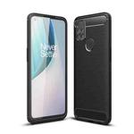 For OnePlus Nord N10 5G Brushed Texture Carbon Fiber TPU Case(Black)