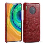For Huawei Mate 30 Head-layer Cowhide Leather Crocodile Texture Protective Case(Red)