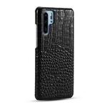 For Huawei P30 Pro Head-layer Cowhide Leather Crocodile Texture Protective Case(Black)