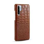 For Huawei P30 Pro Head-layer Cowhide Leather Crocodile Texture Protective Case(Brown)