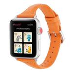 Small Waist Leather Watch Band For Apple Watch Series 8&7 41mm / SE 2&6&SE&5&4 40mm / 3&2&1 38mm(Orange)