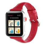 Small Waist Leather Watch Band For Apple Watch Series 8&7 41mm / SE 2&6&SE&5&4 40mm / 3&2&1 38mm(Red)